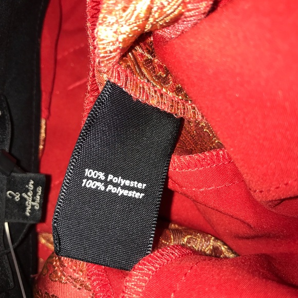 Elizabeth and James $325 Orange Brocade Pants 2 - Picture 4 of 8